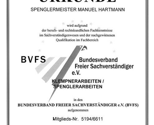 BVFS Klempner und Spenglerarbeiten